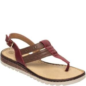 NEW LOBO SOLO women's 1863 sandal in brown/red